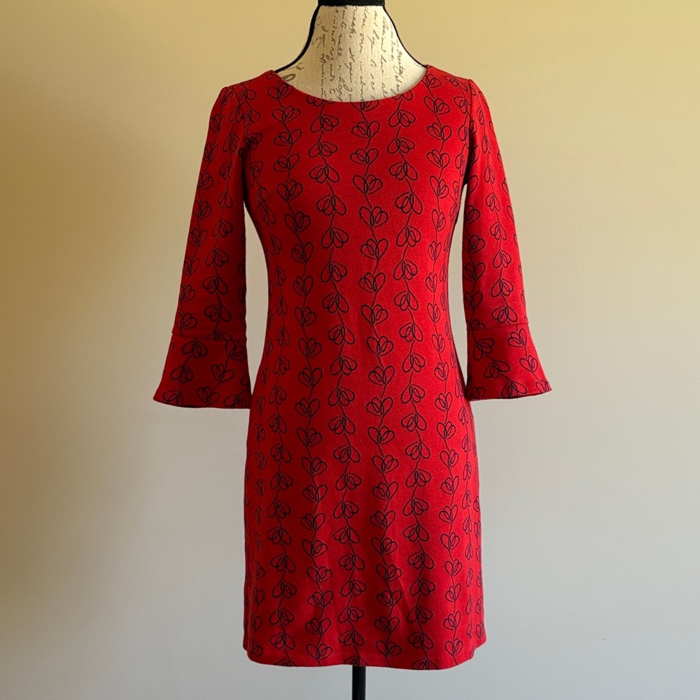 Boden Red Printed Shift Dress